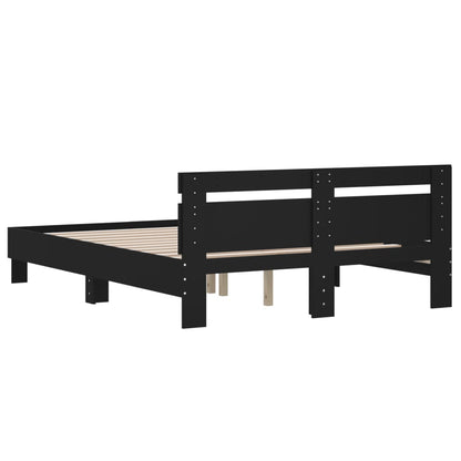 Bed Frame | Black | Engineered wood | Double | Modern | Bed Frame