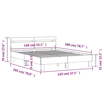 Bed Frame | Sonoma Oak | Engineered wood, Plywood