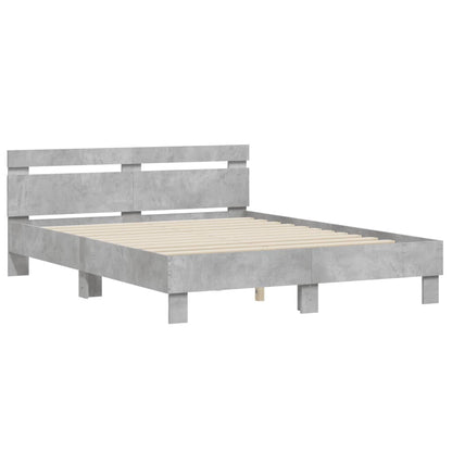 Bed Frame | Concrete grey | Engineered wood | 140 x 200 cm | Durable