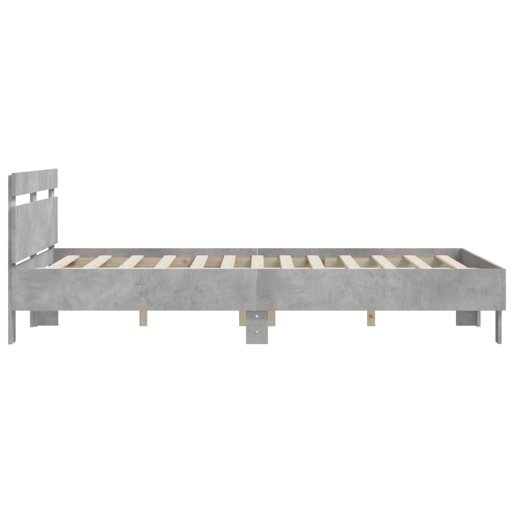Bed Frame | Concrete grey | Engineered wood | 140 x 200 cm | Durable