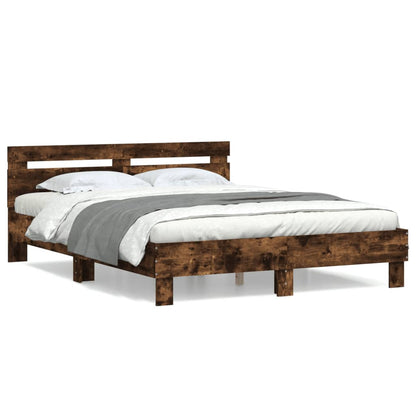 Bed Frame | Smoked Oak | Engineered wood | Double | Modern | Bed Frame