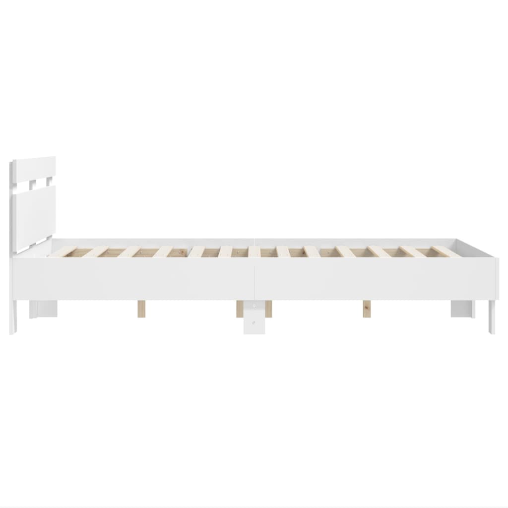 Bed Frame | White | Engineered Wood | Double | Modern | Bed Frame