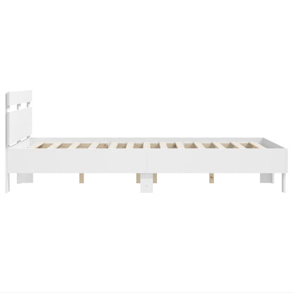 Bed Frame | White | Engineered Wood | Double | Modern | Bed Frame