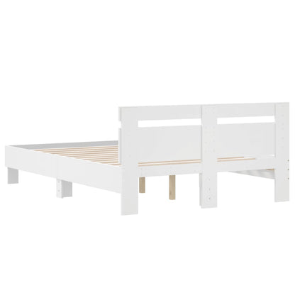 Bed Frame | White | Engineered Wood | Double | Modern | Bed Frame
