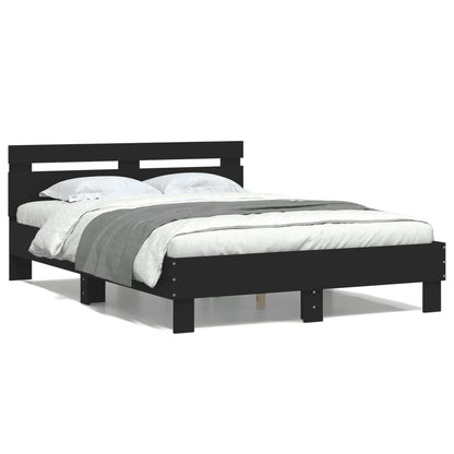 Bed Frame | Black | Engineered wood | Double | Durable | Bed Frame