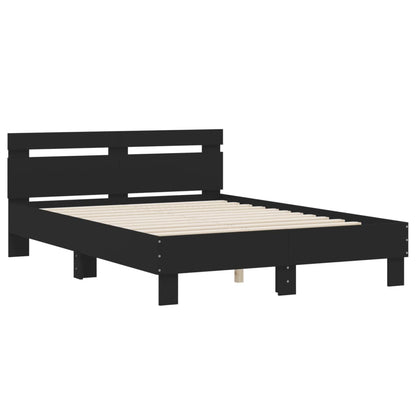 Bed Frame | Black | Engineered wood | Double | Durable | Bed Frame