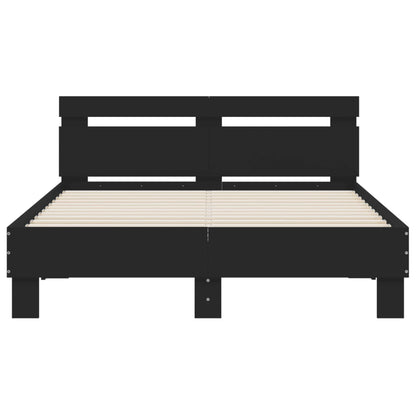 Bed Frame | Black | Engineered wood | Double | Durable | Bed Frame