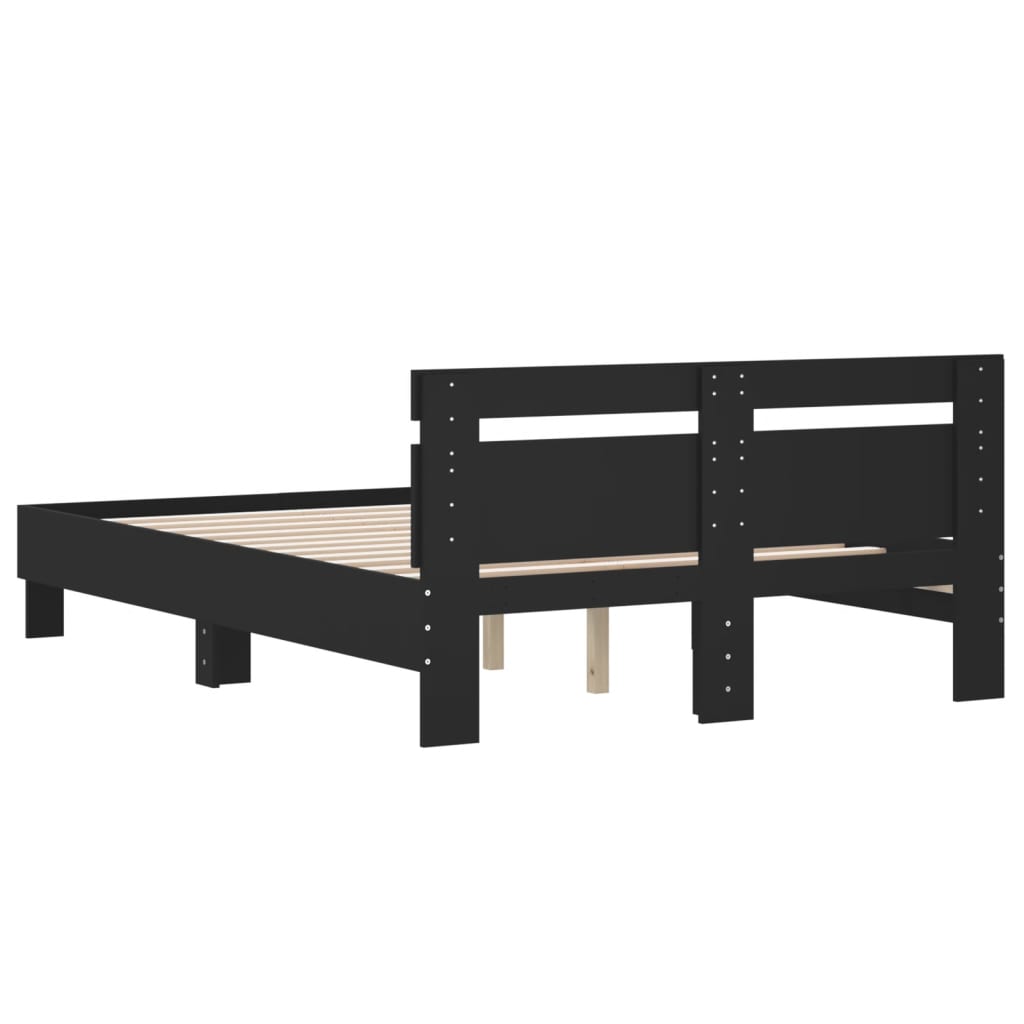 Bed Frame | Black | Engineered wood | Double | Durable | Bed Frame