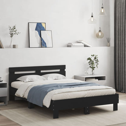 Bed Frame | Black | Engineered wood | Double | Durable | Bed Frame