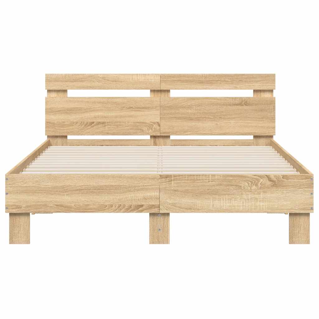 Bed Frame without Mattress Sonoma Oak 120x200 cm