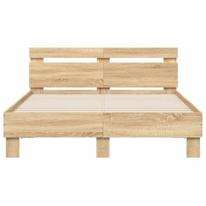 Bed Frame without Mattress Sonoma Oak 120x200 cm