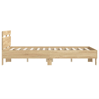 Bed Frame without Mattress Sonoma Oak 120x200 cm