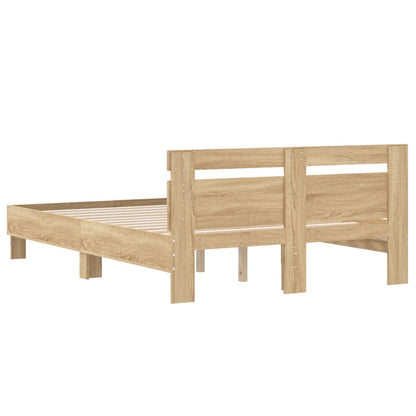Bed Frame without Mattress Sonoma Oak 120x200 cm
