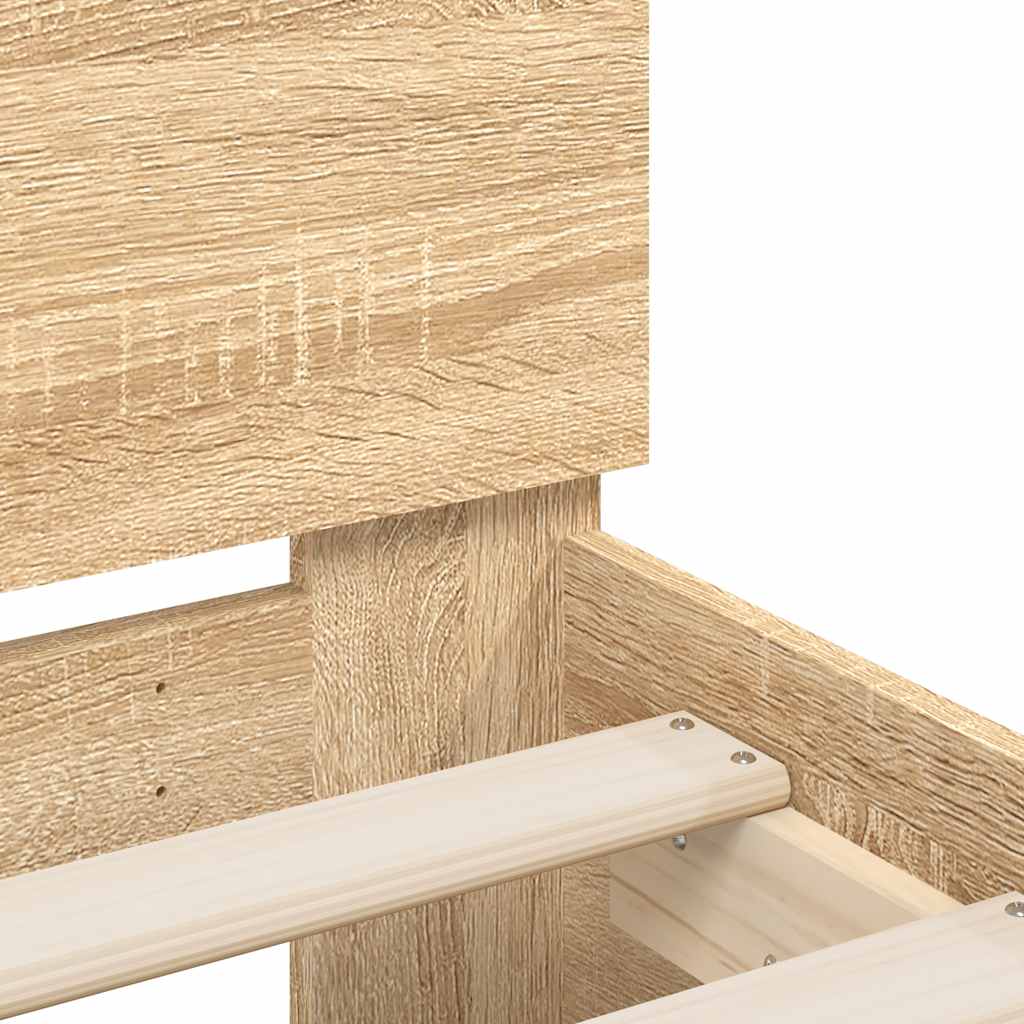 Bed Frame without Mattress Sonoma Oak 120x200 cm