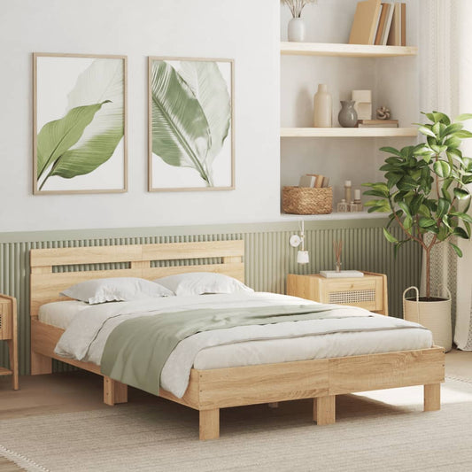 Bed Frame | Sonoma Oak | Engineered wood | Double | Durable | Bed Frame