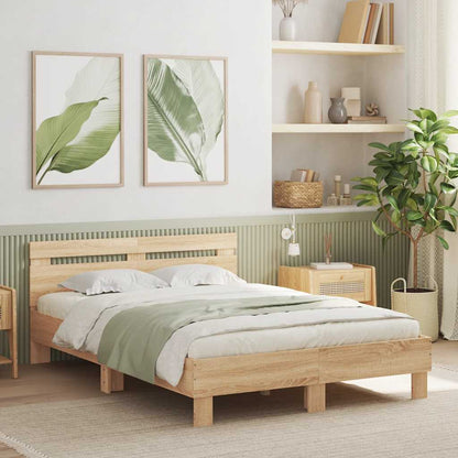 Bed Frame without Mattress Sonoma Oak 120x200 cm