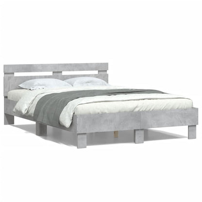 Bed Frame | Concrete grey | Engineered wood, Plywood
