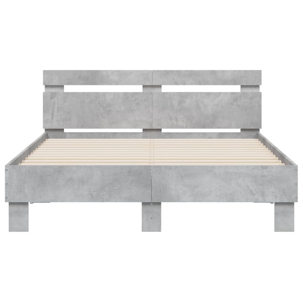 Bed Frame | Concrete grey | Engineered wood, Plywood