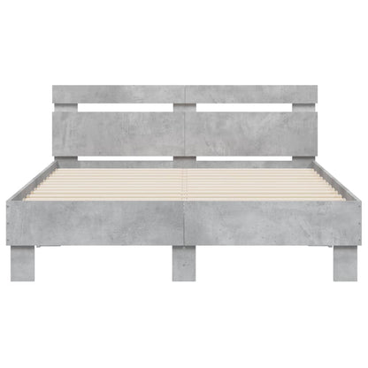 Bed Frame | Concrete grey | Engineered wood, Plywood