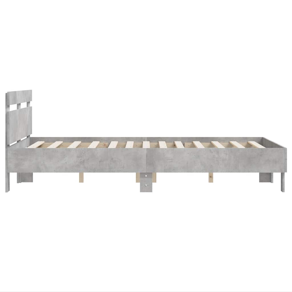 Bed Frame | Concrete grey | Engineered wood, Plywood