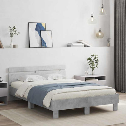 Bed Frame | Concrete grey | Engineered wood, Plywood