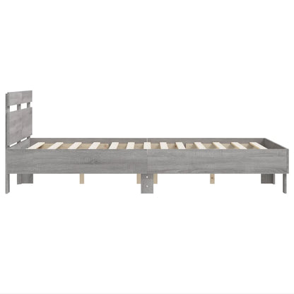 Bed Frame | Grey Sonoma | Engineered Wood | Double | Modern | Bed Frame