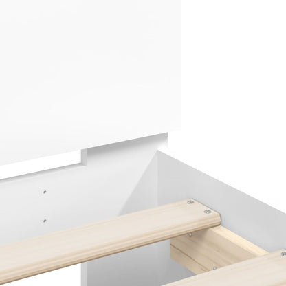 Bed Frame | White | Engineered wood | Double | Bed Frame | Rectangular