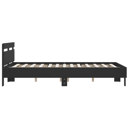 Bed Frame | Black | Engineered wood | Double | Modern | Bed Frame