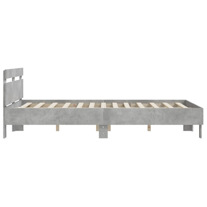 Bed Frame | Concrete grey | Engineered wood | Double | Durable