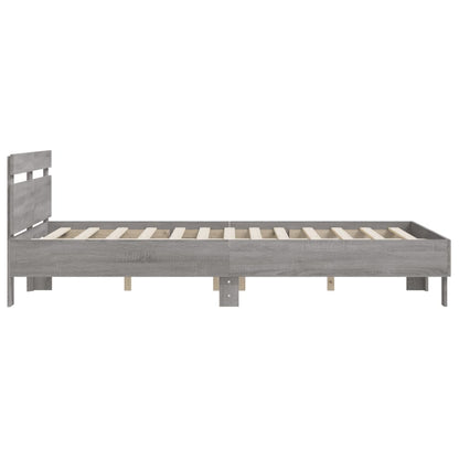 Bed Frame | Grey Sonoma | Engineered wood | 140x190 cm | Durable
