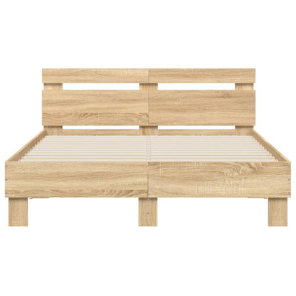 Bed Frame | Sonoma oak | Engineered wood, Plywood | Double | Bed Frame