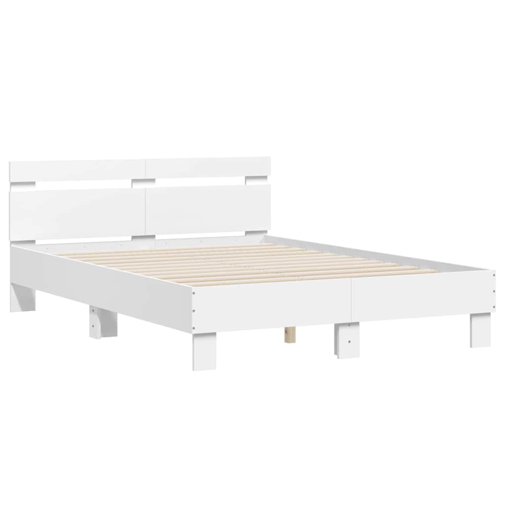 Bed Frame without Mattress White 120x190 cm