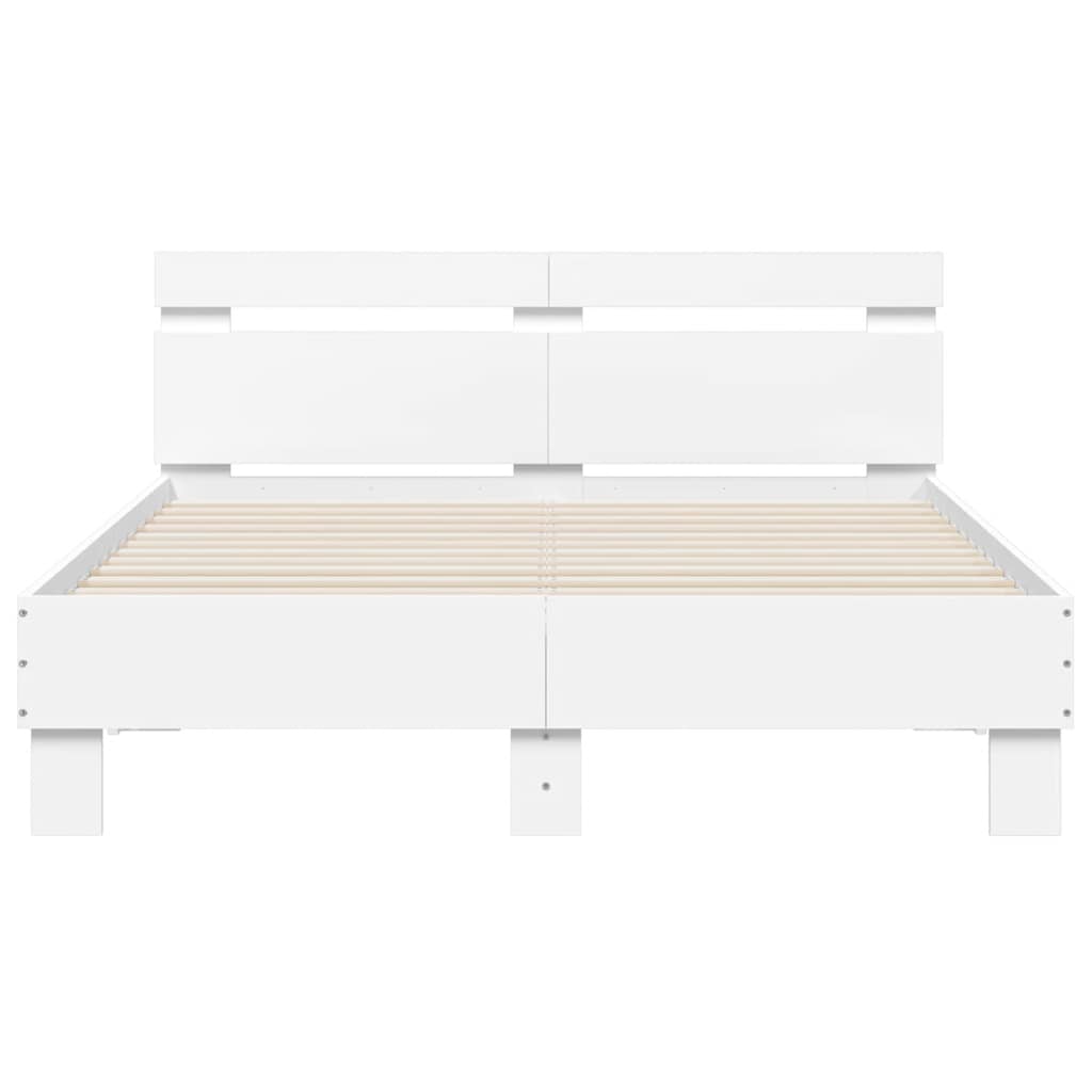 Bed Frame without Mattress White 120x190 cm