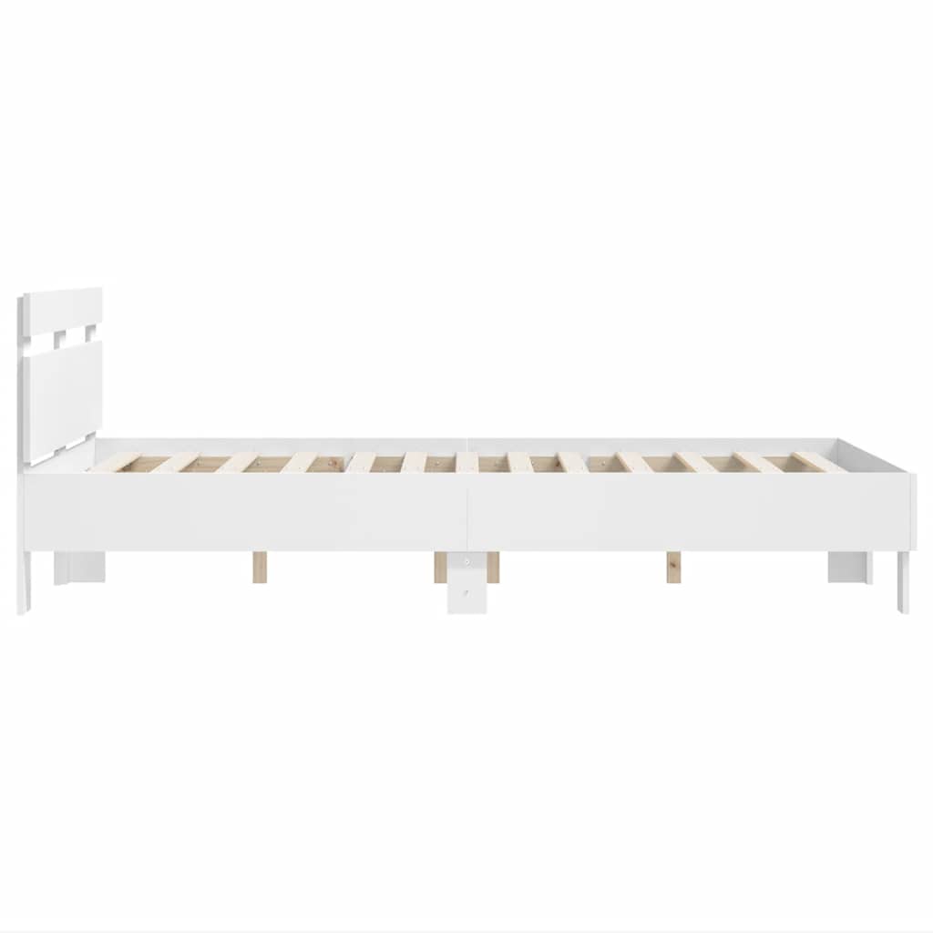 Bed Frame without Mattress White 120x190 cm