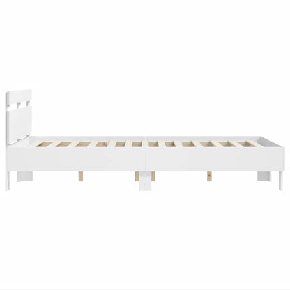 Bed Frame without Mattress White 120x190 cm