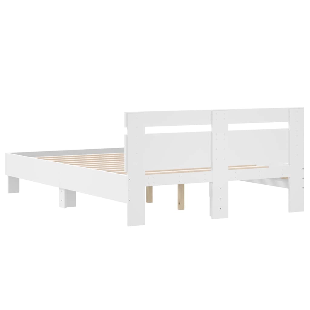 Bed Frame without Mattress White 120x190 cm