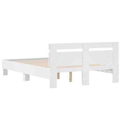 Bed Frame without Mattress White 120x190 cm