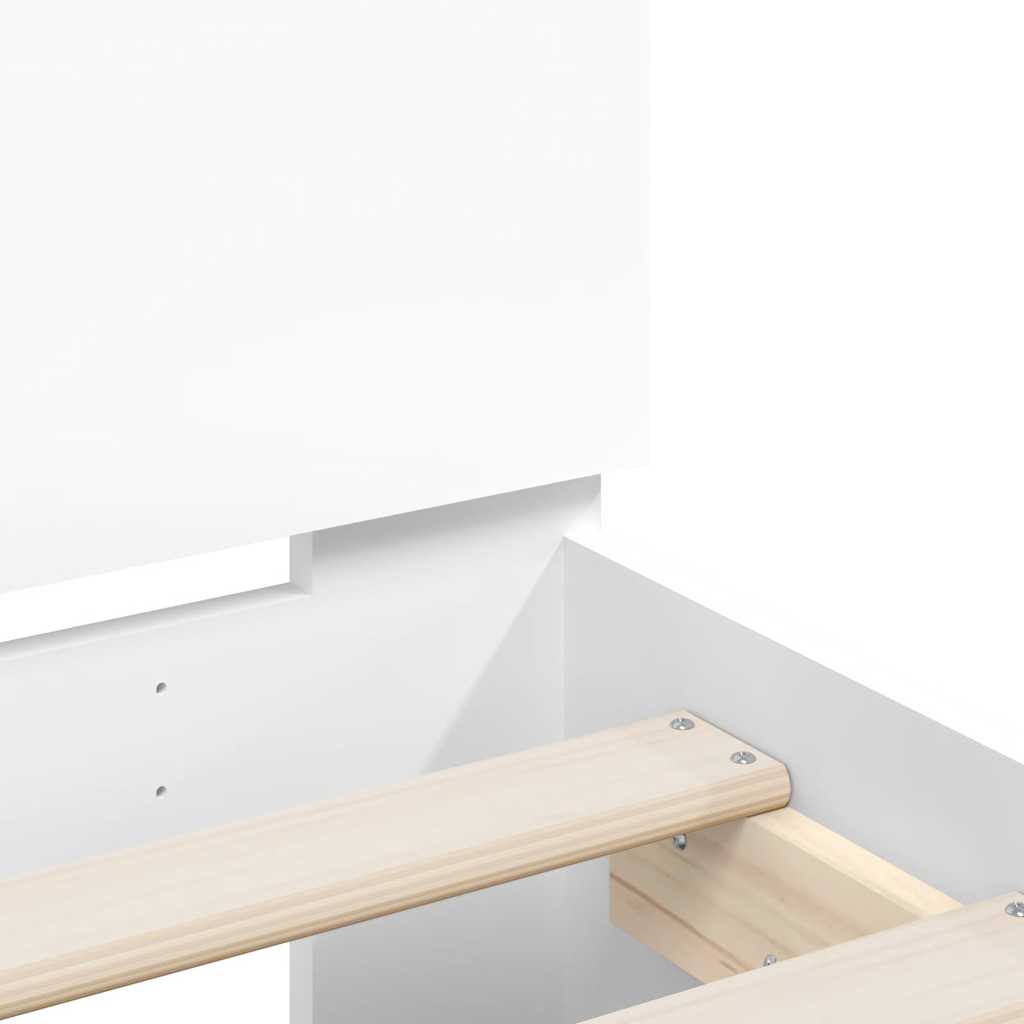 Bed Frame without Mattress White 120x190 cm