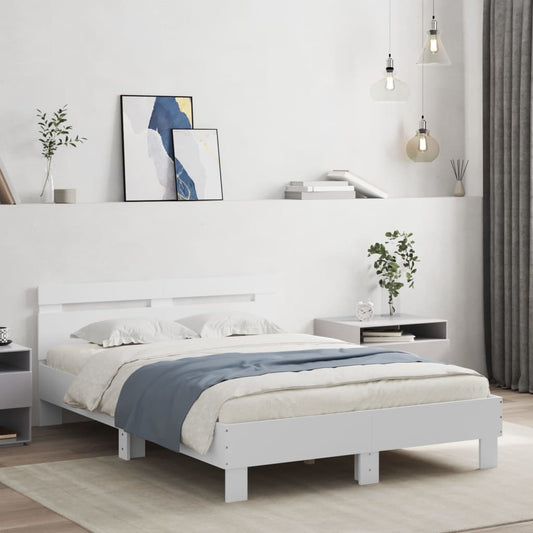 Bed Frame | White | Engineered wood, Plywood | Small Double | Modern