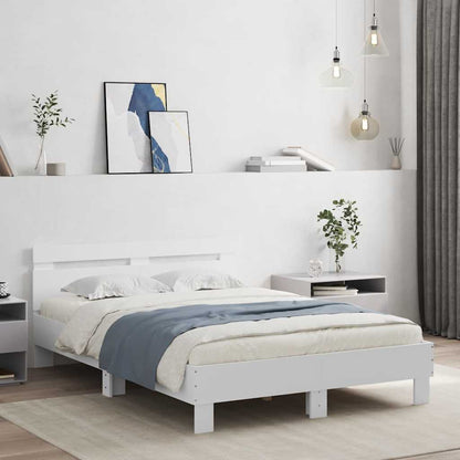 Bed Frame without Mattress White 120x190 cm