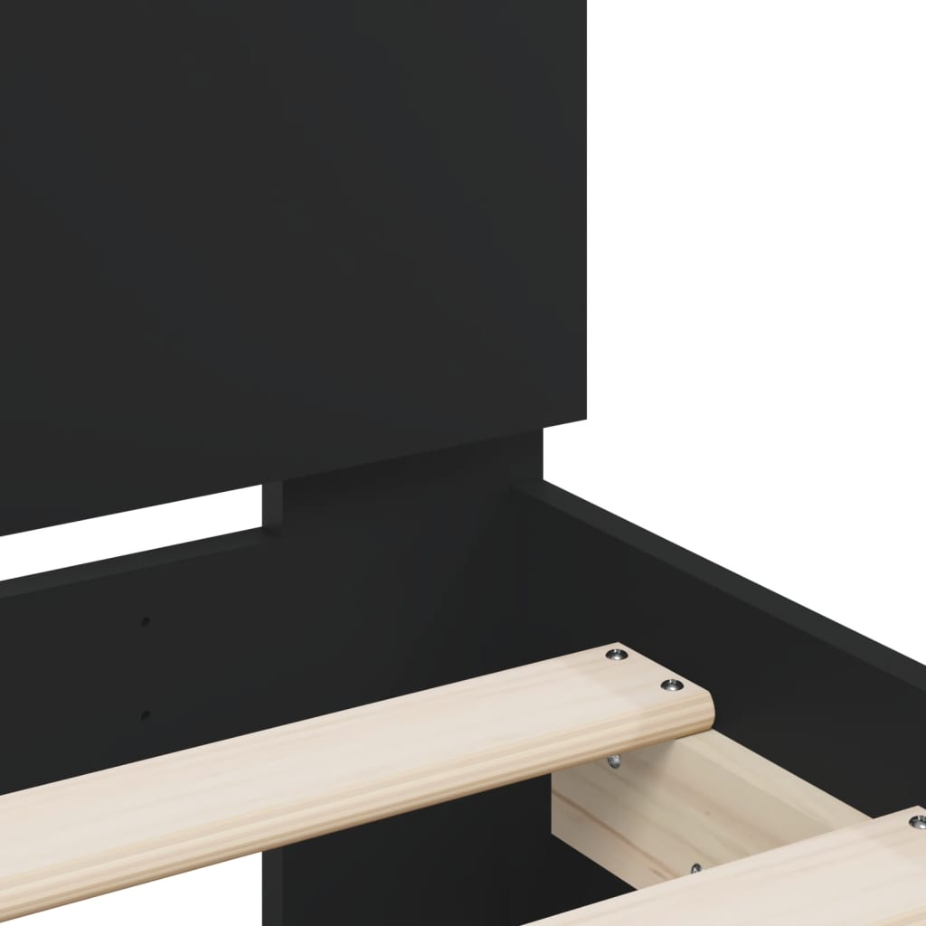 Bed Frame | Black | Engineered wood, Plywood | Small Double | Durable