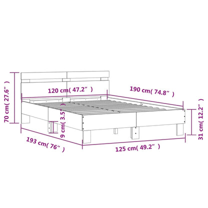 Bed Frame | Black | Engineered wood, Plywood | Small Double | Durable