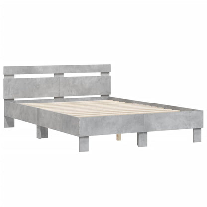 Bed Frame | Concrete grey | Engineered wood | Double |  Durable
