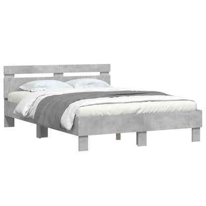Bed Frame | Concrete grey | Engineered wood | Double |  Durable