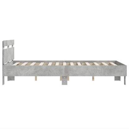 Bed Frame | Concrete grey | Engineered wood | Double |  Durable