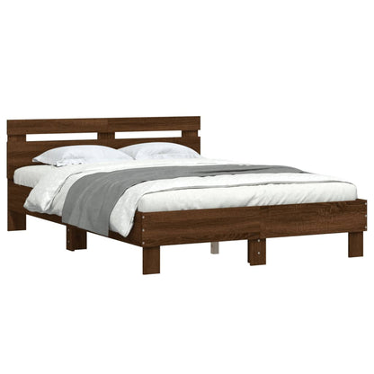 Bed Frame | Brown Oak | Engineered Wood | Small Double | Bed Frame