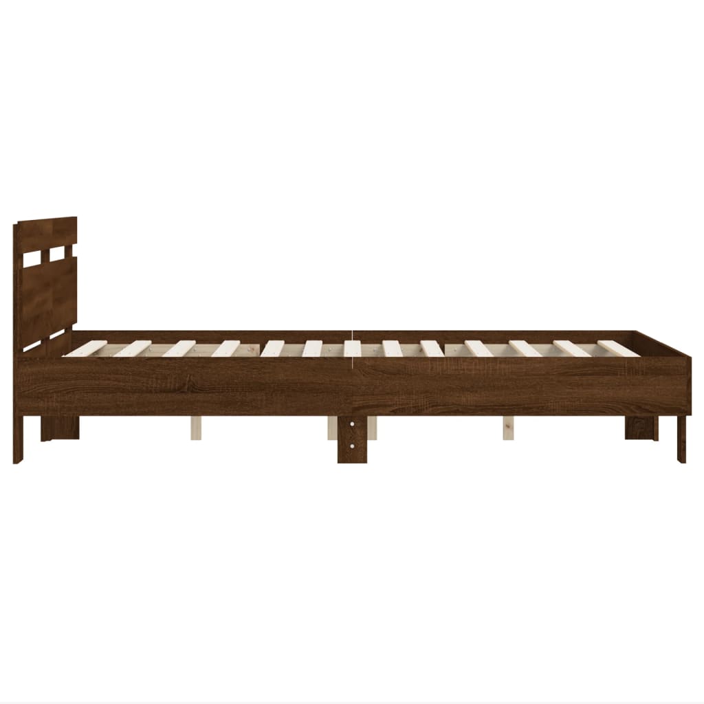 Bed Frame | Brown Oak | Engineered Wood | Small Double | Bed Frame