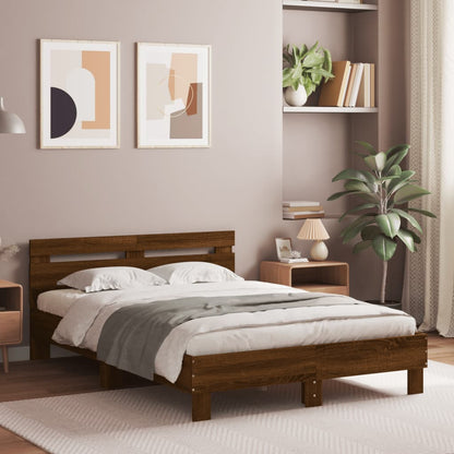 Bed Frame | Brown Oak | Engineered Wood | Small Double | Bed Frame