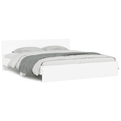 Bed Frame | White | Engineered wood, Plywood | Double Bed |  Durable