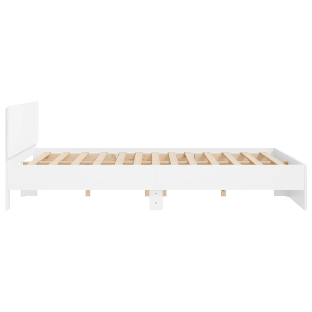Bed Frame | White | Engineered wood, Plywood | Double Bed |  Durable